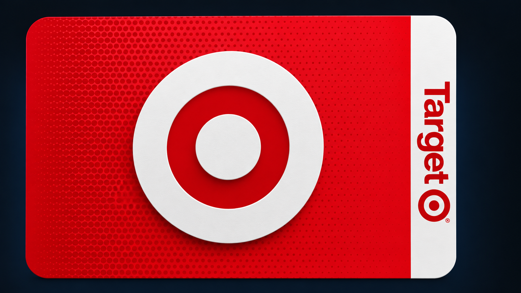 Target GiftCard with the Target bullseye logo on a red background